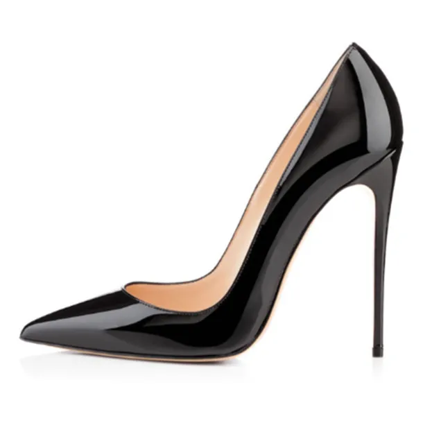 Women's Red Patent Leather High Heel Shoes - Pointed-Toe Stiletto Pumps for Prom, Parties, Weddings, and Formal Events