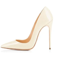 Women's Red Patent Leather High Heel Shoes - Pointed-Toe Stiletto Pumps for Prom, Parties, Weddings, and Formal Events