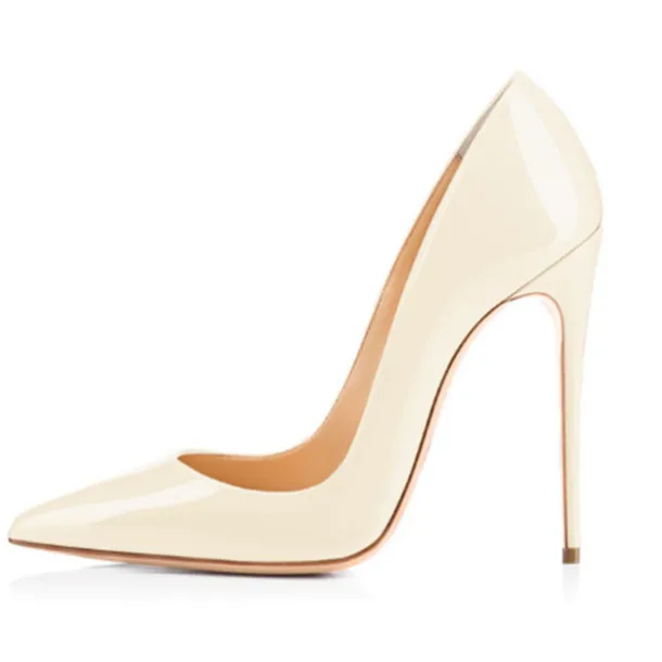 Women's Red Patent Leather High Heel Shoes - Pointed-Toe Stiletto Pumps for Prom, Parties, Weddings, and Formal Events