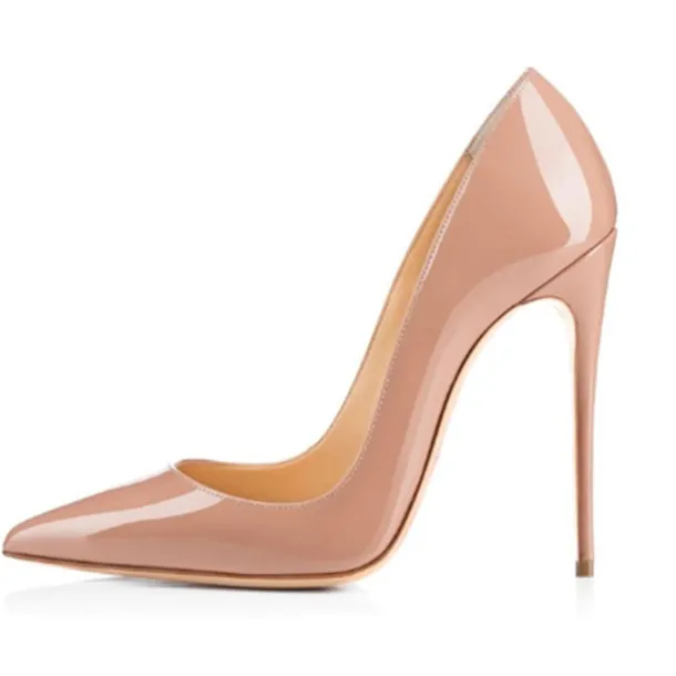 Women's Red Patent Leather High Heel Shoes - Pointed-Toe Stiletto Pumps for Prom, Parties, Weddings, and Formal Events