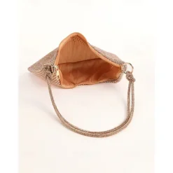 Women's Rhinestone Shoulder Bag – Elegant Evening Handbag with Long Strap – Sparkling Design, Perfect for Parties and Formal Events