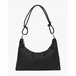 Women's Rhinestone Shoulder Bag – Elegant Evening Handbag with Long Strap – Sparkling Design, Perfect for Parties and Formal Events