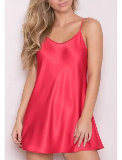 Women's Robes Gown Nightgown Sleepwear Patchwork Fashion Simple Hot Home Daily Bed Lace Breathable Straps Sleeveless Backless Summer Spring Home Outfits