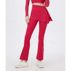 Women's Running Pants Flared Pants Patchwork Bottoms Outdoor Sports & Outdoor Street Breathable Quick Dry Lightweight Tennis Golf Running Regular Fit Sportswear Activewear Solid Colored Black Almond