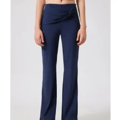 Women's Running Pants Flared Pants Patchwork Bottoms Outdoor Sports & Outdoor Street Breathable Quick Dry Lightweight Tennis Golf Running Regular Fit Sportswear Activewear Solid Colored Navy Black