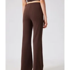 Women's Running Pants Flared Pants Patchwork Bottoms Outdoor Sports & Outdoor Street Breathable Quick Dry Lightweight Tennis Golf Running Regular Fit Sportswear Activewear Solid Colored Navy Black