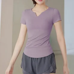 Women's Running Shirt Short Sleeve Tee Tshirt Casual Athleisure V Neck Breathable Quick Dry Soft Gym Workout Running Walking Sportswear Activewear Solid Colored Black Light Green Blue