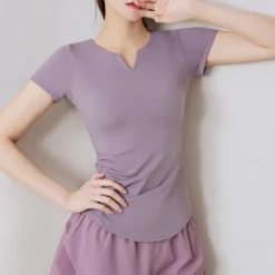 Women's Running Shirt Short Sleeve Tee Tshirt Casual Athleisure V Neck Breathable Quick Dry Soft Gym Workout Running Walking Sportswear Activewear Solid Colored Black Light Green Blue