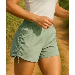 Women's Running Shorts Elastic Waistband Shorts Sports & Outdoor Casual Breathable Quick Dry Lightweight Tennis Golf Running Regular Fit Sportswear Activewear Solid Colored Black Purple Green