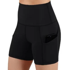 Women's Running Shorts Gym Shorts Side Pockets with Phone Pocket Bottoms Athletic Athleisure Tummy Control Butt Lift Breathable Quick Dry Soft Fitness Gym Workout Marathon Sportswear Activewear Solid
