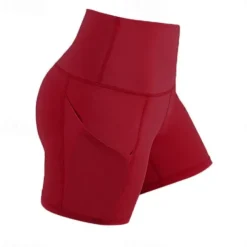 Women's Running Shorts Gym Shorts Side Pockets with Phone Pocket Bottoms Athletic Athleisure Tummy Control Butt Lift Breathable Quick Dry Soft Fitness Gym Workout Marathon Sportswear Activewear Solid