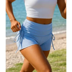 Women's Running Shorts Ruched shorts Elastic Waistband High Waist Shorts Sports & Outdoor Casual Breathable Quick Dry Lightweight Tennis Golf Running Regular Fit Sportswear Activewear Solid Colored