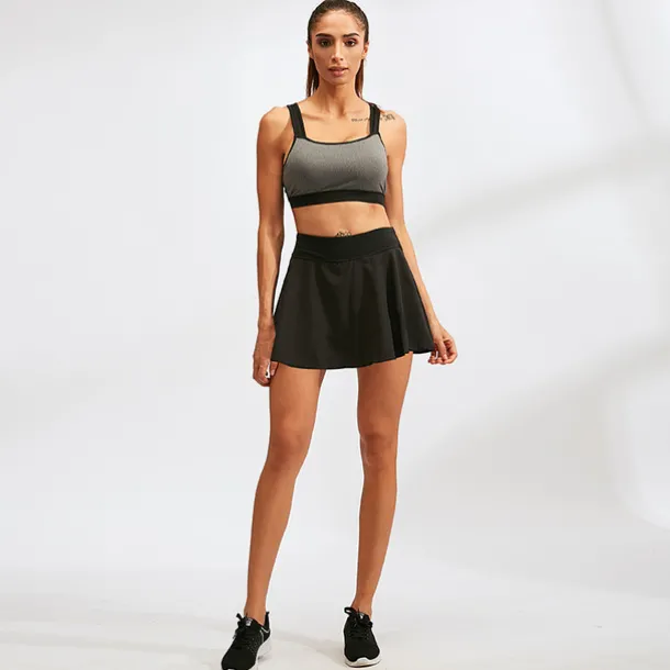 Women's Running Skirt Tennis Skirts Golf Skirts 2 in 1 Liner Sun Protection Breathable Fitness Gym Workout Performance Bottoms Solid Colored Black White Pink Spandex Fall Sports Activewear Stretchy