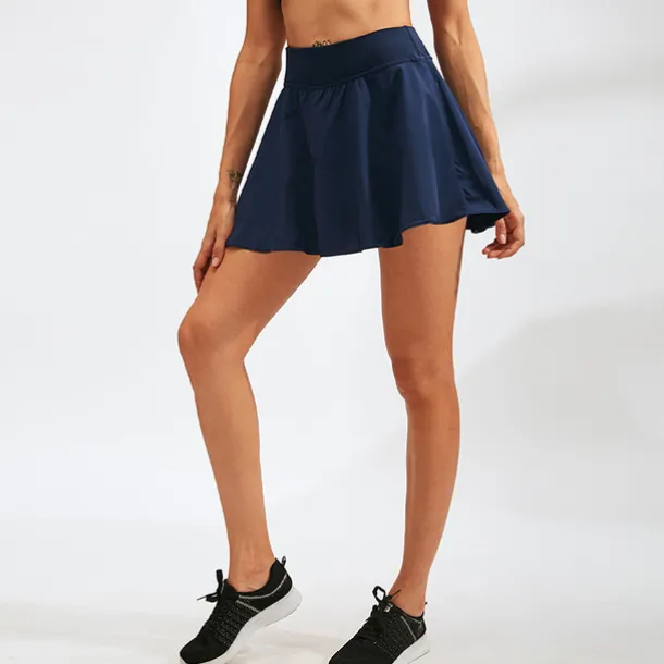 Women's Running Skirt Tennis Skirts Golf Skirts 2 in 1 Liner Sun Protection Breathable Fitness Gym Workout Performance Bottoms Solid Colored Black White Pink Spandex Fall Sports Activewear Stretchy