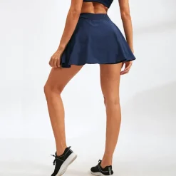 Women's Running Skirt Tennis Skirts Golf Skirts 2 in 1 Liner Sun Protection Breathable Fitness Gym Workout Performance Bottoms Solid Colored Black White Pink Spandex Fall Sports Activewear Stretchy