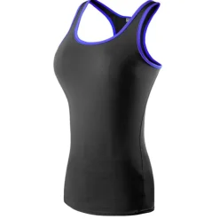 Women's Running Tank Top Compression Tank Top Racerback Sleeveless Base Layer Athletic Spandex Breathable Quick Dry Gym Workout Running Jogging Sportswear Activewear Solid Colored Black / Orange Neon