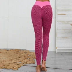 Women's Running Tights Leggings Mesh Seamless High Waist Tights Sports Indoor Fall Tummy Control Butt Lift Moisture Wicking Soft Fitness Gym Workout Running Skinny Sportswear Activewear Black Pink