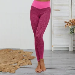 Women's Running Tights Leggings Mesh Seamless High Waist Tights Sports Indoor Fall Tummy Control Butt Lift Moisture Wicking Soft Fitness Gym Workout Running Skinny Sportswear Activewear Black Pink