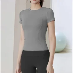 Women's Running T-Shirt Short Sleeve Tee Tshirt Casual Athleisure Breathable Quick Dry Soft Gym Workout Running Walking Sportswear Activewear Solid Colored Black Pink Royal Blue