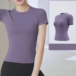 Women's Running T-Shirt Short Sleeve Tee Tshirt Casual Athleisure Breathable Quick Dry Soft Gym Workout Running Walking Sportswear Activewear Solid Colored Black Pink Royal Blue