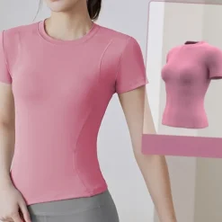 Women's Running T-Shirt Short Sleeve Tee Tshirt Casual Athleisure Breathable Quick Dry Soft Gym Workout Running Walking Sportswear Activewear Solid Colored Black Pink Royal Blue