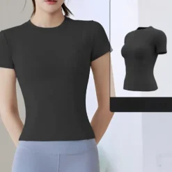 Women's Running T-Shirt Short Sleeve Tee Tshirt Casual Athleisure Breathable Quick Dry Soft Gym Workout Running Walking Sportswear Activewear Solid Colored Black Pink Royal Blue