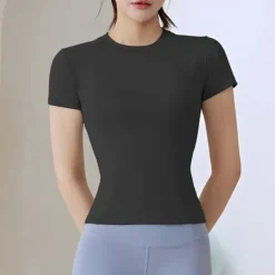 Women's Running T-Shirt Short Sleeve Tee Tshirt Casual Athleisure Breathable Quick Dry Soft Gym Workout Running Walking Sportswear Activewear Solid Colored Black Pink Royal Blue