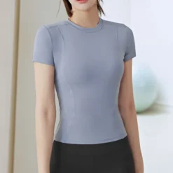 Women's Running T-Shirt Short Sleeve Tee Tshirt Casual Athleisure Breathable Quick Dry Soft Gym Workout Running Walking Sportswear Activewear Solid Colored Black Pink Royal Blue