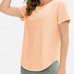 Women's Running T-Shirt Short Sleeve Tee Tshirt Casual Athleisure Breathable Quick Dry Soft Gym Workout Running Walking Sportswear Activewear Solid Colored Apricot Black Pink