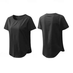 Women's Running T-Shirt Short Sleeve Tee Tshirt Casual Athleisure Breathable Quick Dry Soft Gym Workout Running Walking Sportswear Activewear Solid Colored Apricot Black Pink