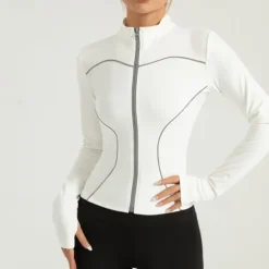 Women's Running T-Shirt Zipper Long Sleeve Tee Tshirt Casual Athleisure Breathable Quick Dry Gym Workout Running Walking Sportswear Activewear Color Block Black White Red