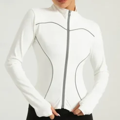 Women's Running T-Shirt Zipper Long Sleeve Tee Tshirt Casual Athleisure Breathable Quick Dry Gym Workout Running Walking Sportswear Activewear Color Block Black White Red