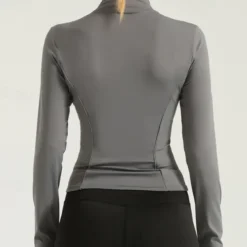 Women's Running T-Shirt Zipper Long Sleeve Tee Tshirt Casual Athleisure Breathable Quick Dry Gym Workout Running Walking Sportswear Activewear Color Block Black White Red