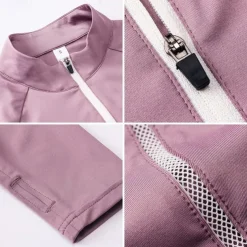 Women's Running T-Shirt Zipper Long Sleeve Zip Top Casual Athleisure Fall Breathable Quick Dry Soft Gym Workout Running Walking Sportswear Activewear Solid Colored Black Pink Burgundy