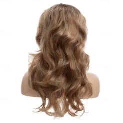 Womens 80s Blonde Wig Long Layered Blonde Wigs with Bangs 80s Vintage Cosplay Costume Disco Hair Wig Carnival Party Wigs Halloween Wigs