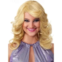 Women's 1970s Feathered Blonde Wig Halloween Cosplay Party Wigs