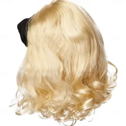 Womens 50'S Flip Headband Costume Wig Party Supplies Blonde Halloween Cosplay Party Wigs