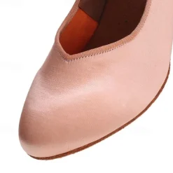 Women's Satin Dance Shoes with Adjustable Ankle Strap – Elegant Ballroom and Latin Dance Heels for Performances and Competitions