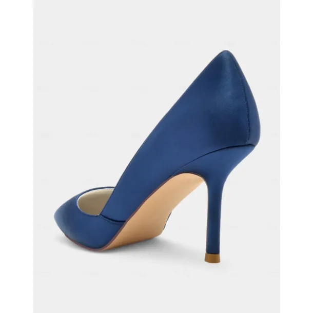 Women's Satin Pointed-Toe Stiletto Heels - Elegant High Heels for Evening Events, Parties, and Weddings
