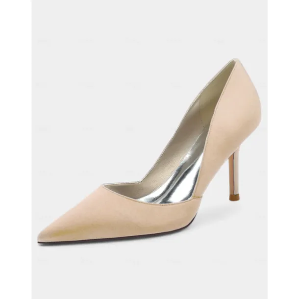 Women's Satin Pointed-Toe Stiletto Heels - Elegant High Heels for Evening Events, Parties, and Weddings