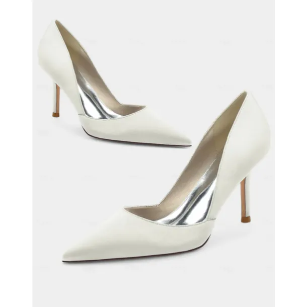 Women's Satin Pointed-Toe Stiletto Heels - Elegant High Heels for Evening Events, Parties, and Weddings