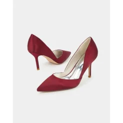 Women's Satin Pointed-Toe Stiletto Heels - Elegant High Heels for Evening Events, Parties, and Weddings