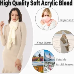 Women's Scarf Pashmina Shawls and Wraps for Evening Dress Wedding Bridesmaid Gift Soft Large Scarves