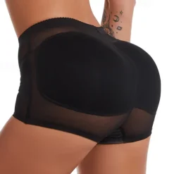 Women's Scrunch Butt Shorts Shapewear Fashion Casual Short Plain Mesh Patchwork Ruched Butt Lifting Tummy Control Butt Lift Comfort High Elasticity Home Daily Fitness Black Apricot Skinny