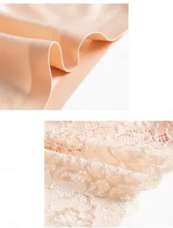 Women's Sexy Lingerie Panties Pure Color Lovers Hot Home Valentine's Day Bed Ice Silk Breathable Hole Summer Spring Home Outfits