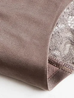 Women's Sexy Lingerie Panties Pure Color Lovers Hot Home Valentine's Day Bed Ice Silk Breathable Hole Summer Spring Home Outfits