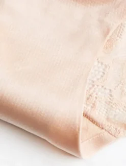 Women's Sexy Lingerie Panties Pure Color Lovers Hot Home Valentine's Day Bed Ice Silk Breathable Hole Summer Spring Home Outfits