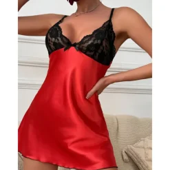 Women's Sexy Lingerie Sexy Bodies Bra MeshNightwearPolyester Solid Colored Red Spring & Summer Fall & Winter