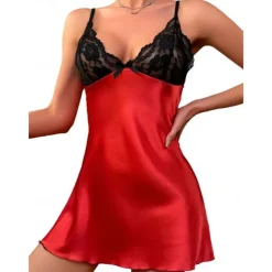 Women's Sexy Lingerie Sexy Bodies Bra MeshNightwearPolyester Solid Colored Red Spring & Summer Fall & Winter