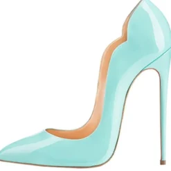 Women's Sexy Ombre Patent Leather Stiletto High Heels - Elegant Red Gradient Pointed Toe Pumps for Parties, Weddings, and Special Occasions